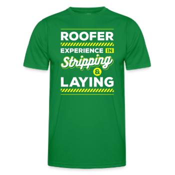 Roofer Roof Job - Men's Functional T-Shirt - kelly green - Front - AI Model Male 178 dark (178cm)