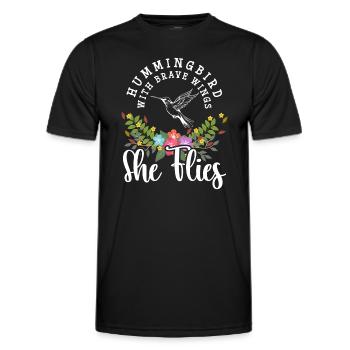 Vögel Fliegen Zauberei Leben - Männer Funktions-T-Shirt - Schwarz - Vorne - AI Model Male 178 dark (178cm)