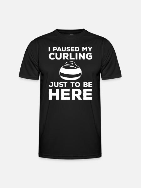 Curler Ice Wipe Snow - Men's Functional T-Shirt - black