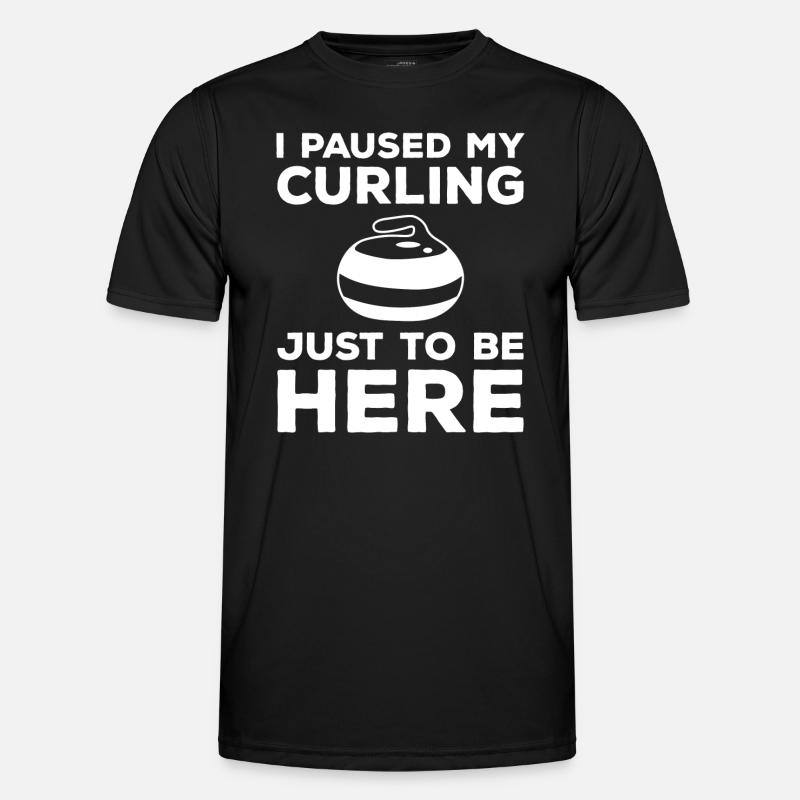 Curler Ice Wipe Snow - Men's Functional T-Shirt - black