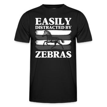 Zebrastreifen Wildnis Pferd Tierschützer - Männer Funktions-T-Shirt - Schwarz - Vorne - AI Model Male 178 dark (178cm)