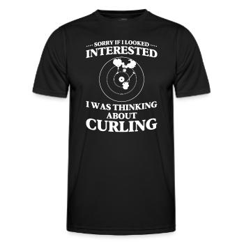 Curler Eisstock Wischer Sportler - Männer Funktions-T-Shirt - Schwarz - Vorne - AI Model Male 178 dark (178cm)
