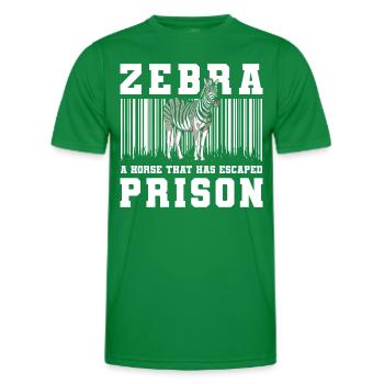 Zebra Stripe Stripe Serengeti Animal Rights Activists - Men's Functional T-Shirt - kelly green - Front - AI Model Male 178 dark (178cm)