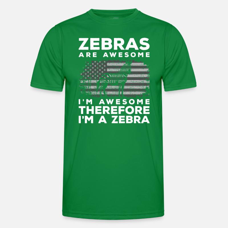 Zebra Stripe Wilderness Fur Grevyzebra Men's Functional T-Shirt