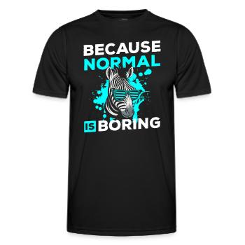 Zebrastreifen Wildnis Pferde Tierschützer - Männer Funktions-T-Shirt - Schwarz - Vorne - AI Model Male 178 dark (178cm)