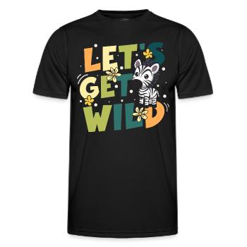 Zebrastreifen Afrika Tierschützer - Männer Funktions-T-Shirt - Schwarz - Vorne - AI Model Male 178 dark (178cm)
