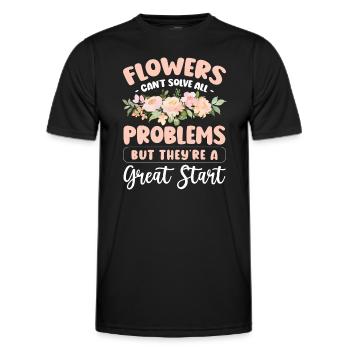 Cadeau floral Green Thumb Couple - T-shirt sport Homme - noir - Devant - AI Model Male 178 dark (178cm)
