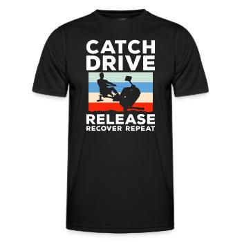 Rowing Sports Muscles - Men's Functional T-Shirt - black - Front - AI Model Male 178 dark (178cm)