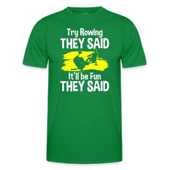 Rowing Machine Sports Water Sports - Men's Functional T-Shirt - kelly green - Front - AI Model Male 178 dark (178cm)