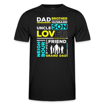 Männer Vorbild Freund Geschenk - Männer Funktions-T-Shirt - Schwarz - Vorne - AI Model Male 178 dark (178cm)