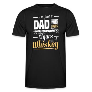 Zigarren Lounge Qualm Genießen - Männer Funktions-T-Shirt - Schwarz - Vorne - AI Model Male 178 dark (178cm)