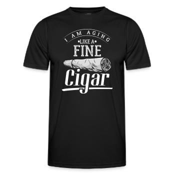 Smokers Hobby Smoke Enjoyment - Men's Functional T-Shirt - black - Front - AI Model Male 178 dark (178cm)