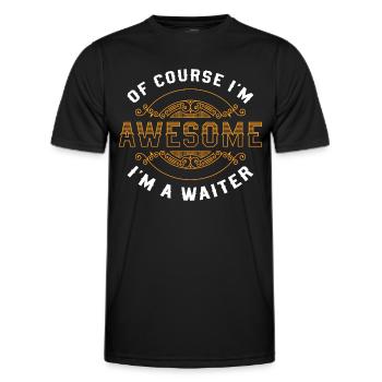Waitress Pub Tipping Table - Men's Functional T-Shirt - black - Front - AI Model Male 178 dark (178cm)