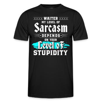 Waiter Restaurant Food Party - Men's Functional T-Shirt - black - Front - AI Model Male 178 dark (178cm)