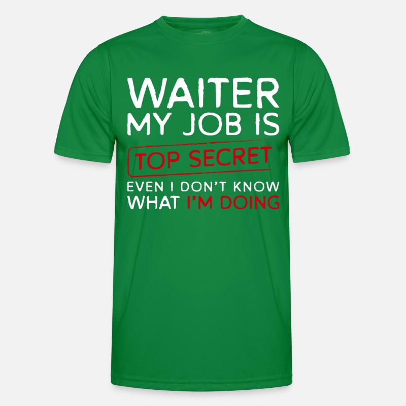 Waiter Bartender Tipping Table Men's Functional T-Shirt
