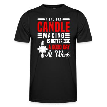 Bougie Chaleur Amour - T-shirt sport Homme - noir - Devant - AI Model Male 178 dark (178cm)