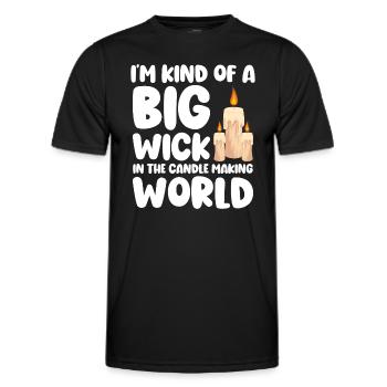 Kerze Date Warm Leidenschaft - Männer Funktions-T-Shirt - Schwarz - Vorne - AI Model Male 178 dark (178cm)