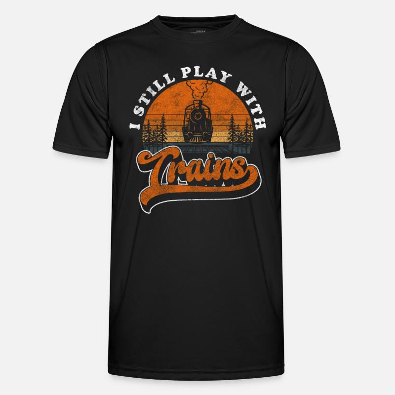 Model Railway Railroader Tradition Tracks Men's Functional T-Shirt