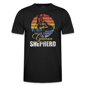 Schäferhund Wachhund Haustier - Männer Funktions-T-Shirt - Schwarz - Vorne - AI Model Male 178 dark (178cm)
