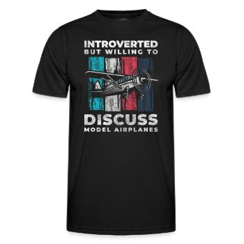 Maquette d’avion Maquette Flying Machine Flight - T-shirt sport Homme - noir - Devant - AI Model Male 178 dark (178cm)
