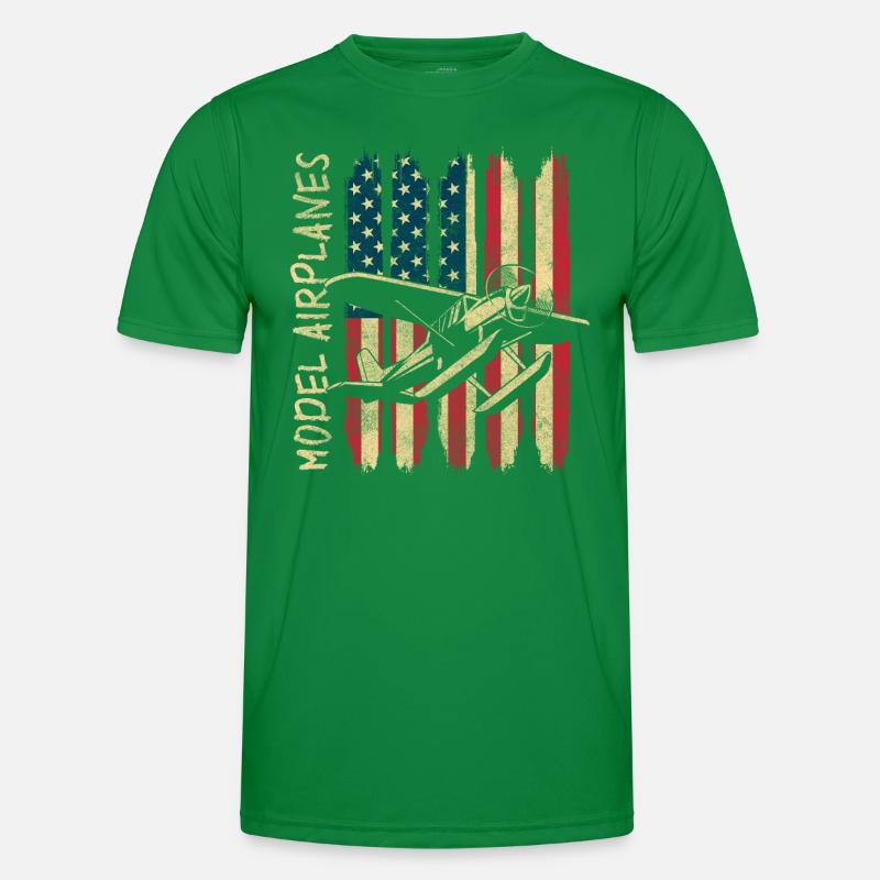Modellflugzeug Fluggerrät Männer Funktions-T-Shirt