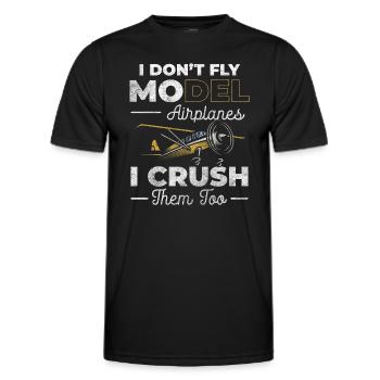 Airplane Model Maker Aviator Test Pilot - Men's Functional T-Shirt - black - Front - AI Model Male 178 dark (178cm)