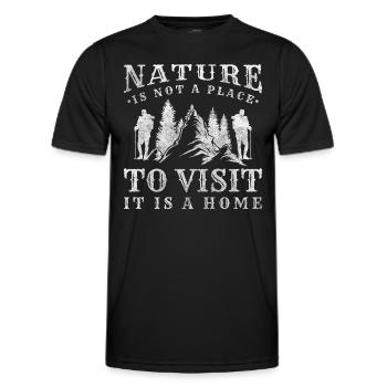 Bergsteiger Berg Wanderung Abseilen - Männer Funktions-T-Shirt - Schwarz - Vorne - AI Model Male 178 dark (178cm)