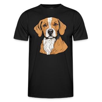 Hundehalter Hundesport Vierbeiner - Männer Funktions-T-Shirt - Schwarz - Vorne - AI Model Male 178 dark (178cm)