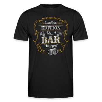 Barhopping Besaufen Geburtstag Disko - Männer Funktions-T-Shirt - Schwarz - Vorne - AI Model Male 178 dark (178cm)