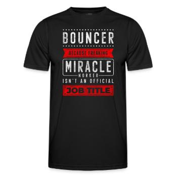 Security Disko Breit Fitness - Männer Funktions-T-Shirt - Schwarz - Vorne - AI Model Male 178 dark (178cm)