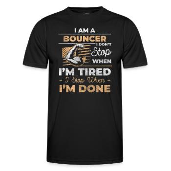 Security Schutz Breit Muskeln - Männer Funktions-T-Shirt - Schwarz - Vorne - AI Model Male 178 dark (178cm)