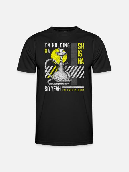 Hookah Tobacco Bubbling - Men's Functional T-Shirt - black