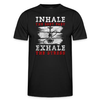 narguilé fumer chill-out nicotine - T-shirt sport Homme - noir - Devant - AI Model Male 178 dark (178cm)