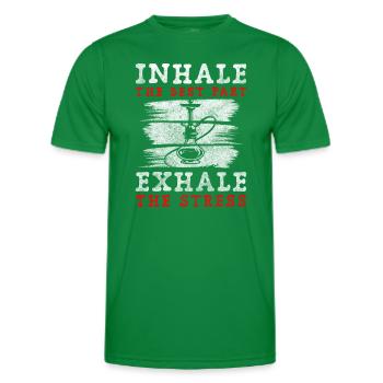 Hookah Smoking Chill-Out Nicotine - Men's Functional T-Shirt - kelly green - Front - AI Model Male 178 dark (178cm)