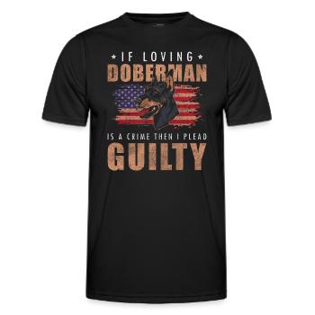 Dobermann Hundebesitzer Diensthund Hundeschule - Männer Funktions-T-Shirt - Schwarz - Vorne - AI Model Male 178 dark (178cm)