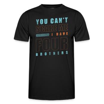 Familie Brüderchen Aufpassen Eltern - Männer Funktions-T-Shirt - Schwarz - Vorne - AI Model Male 178 dark (178cm)