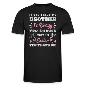 Geschwisterliebe Nachwuchs Aufpassen Kinder - Männer Funktions-T-Shirt - Schwarz - Vorne - AI Model Male 178 dark (178cm)