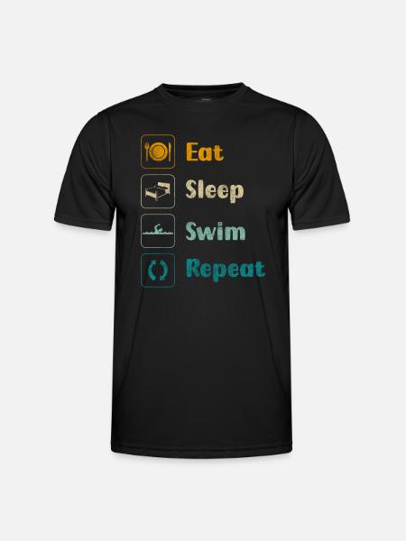 Swimming Breaststroke - Men's Functional T-Shirt - black