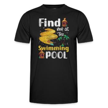 Schwimmer Wassersport Kraft Schwimmlehrer - Männer Funktions-T-Shirt - Schwarz - Vorne - AI Model Male 178 dark (178cm)