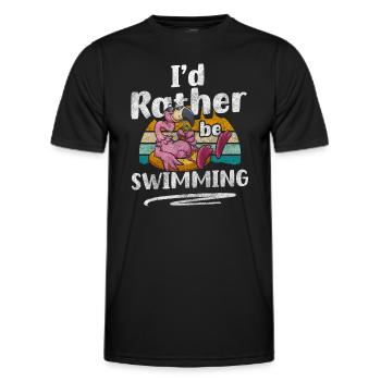 Pool Sport Wettkampf - Männer Funktions-T-Shirt - Schwarz - Vorne - AI Model Male 178 dark (178cm)