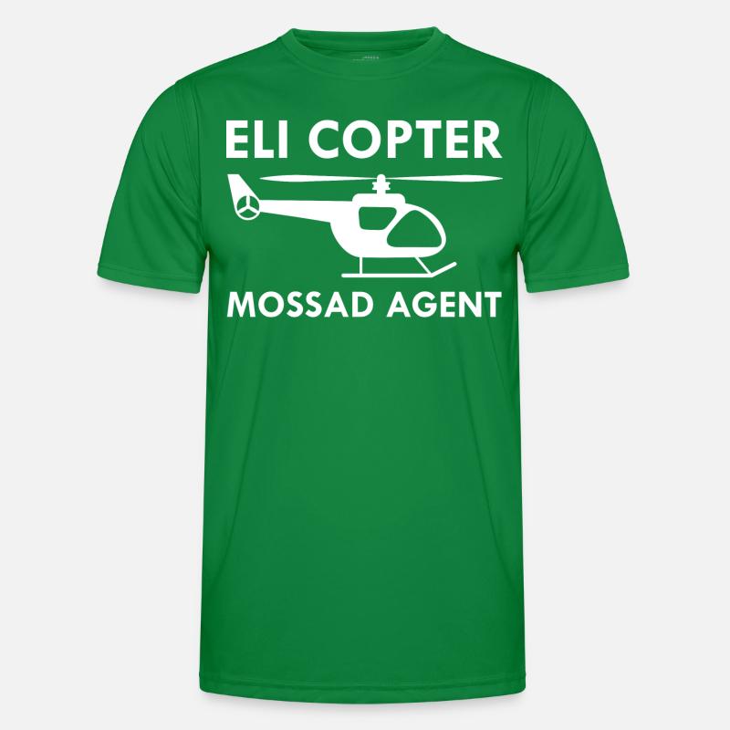 Eli Copter Mossad Agent Helicopter Männer Funktions-T-Shirt