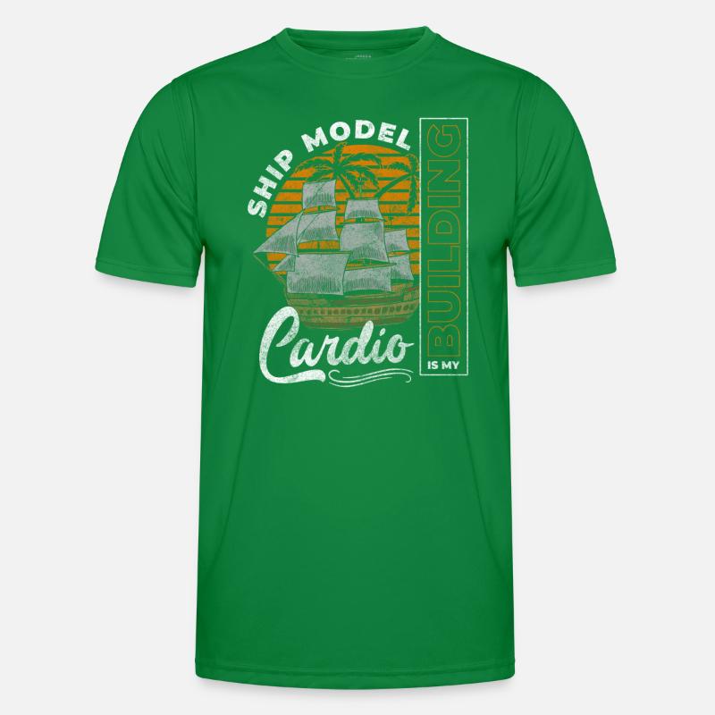 Modellschiff Kapitän Boote Schifffahrt Männer Funktions-T-Shirt