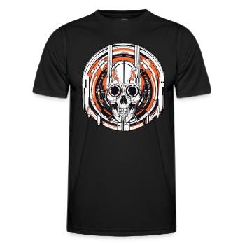 Techno Hardstyle Electro Robotik - Männer Funktions-T-Shirt - Schwarz - Vorne - AI Model Male 178 dark (178cm)