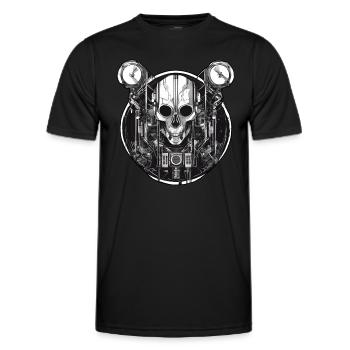Musique Trance Vinyle Robotique - T-shirt sport Homme - noir - Devant - AI Model Male 178 dark (178cm)