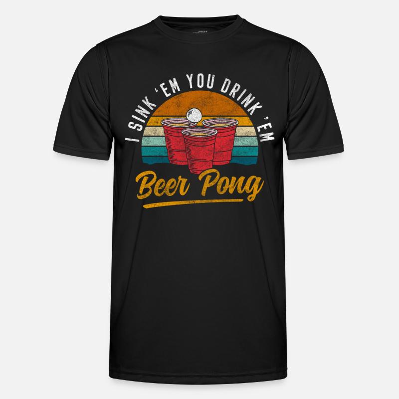 Pong Mug Celebration Team - Men's Functional T-Shirt - black