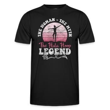 Femme de fitness mature - T-shirt sport Homme - noir - Devant - AI Model Male 178 dark (178cm)