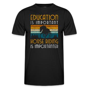 Équitation Filles Équitation western Compétition Équitation - T-shirt sport Homme - noir - Devant - AI Model Male 178 dark (178cm)