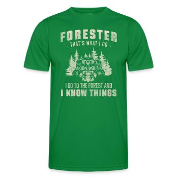 Forestier Protection de la Nature Protecteur Menuisier - T-shirt sport Homme - vert - Devant - AI Model Male 178 dark (178cm)