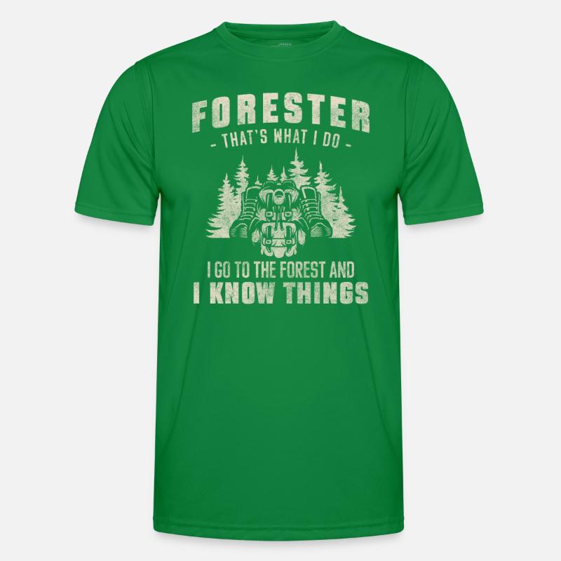 Forester Nature Conservation Protector Woodworker Men's Functional T-Shirt