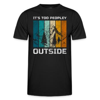 Antisozial Schüchtern Humor Zurückgezogen - Männer Funktions-T-Shirt - Schwarz - Vorne - AI Model Male 178 dark (178cm)